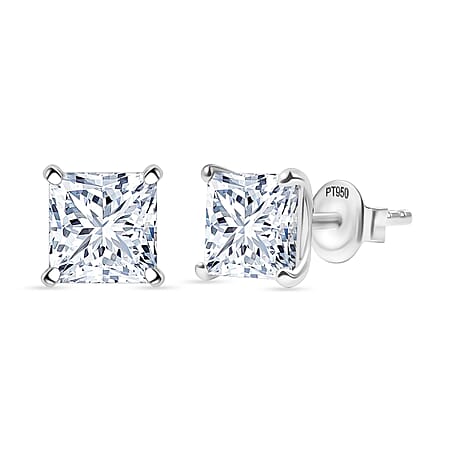 Luxuriant 950 Platinum SGL Certified Lab Grown Diamond (VS-EF) Solitaire Stud Push Post Earring 2.00 Ct. Luxuriant 950 Platinum SGL Certified Lab Grown Diamond (VS-EF) Solitaire Stud Push Post Earring 2.00 Ct.
