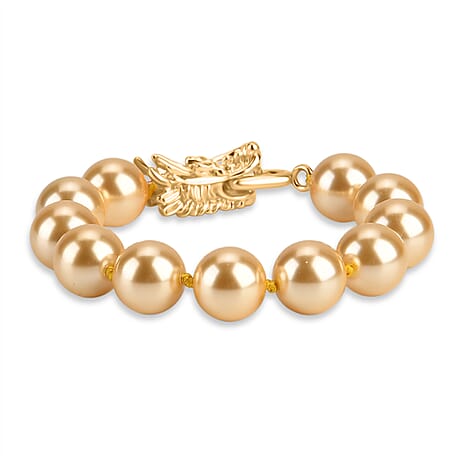 Golden Shell Pearl Beads Bracelet (Size - 8) 110.00 Ct.