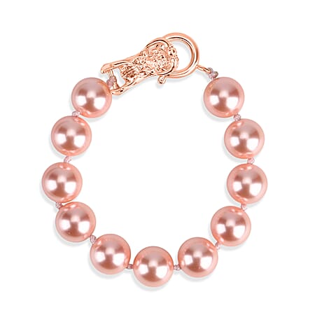Pink Shell Pearl Beads Bracelet (Size - 8) 110.00 Ct.