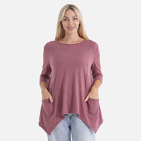 La Marey Soft-Touch Asymmetric Top (Size 20 To 22) - Rose