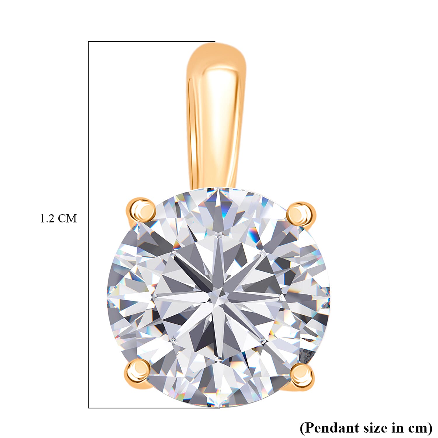 9K Yellow Gold NGIC Certified Lab Grown Diamond (VVS1-E) Heart and Arrow Pendant 1.00 Ct.
