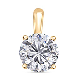 DOORBUSTER DEAL - 9K White Gold Certified Lab Grown Diamond (VVS-E) Heart and Arrow Pendant 1.00 Ct.