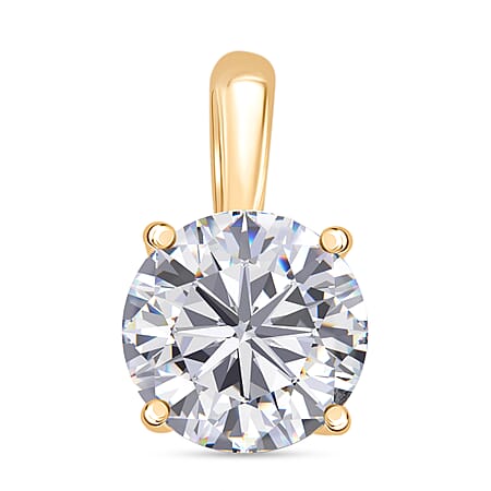 DOORBUSTER DEAL - 9K Yellow Gold Certified Lab Grown Diamond (VVS-E) Heart and Arrow Pendant 1.00 Ct.