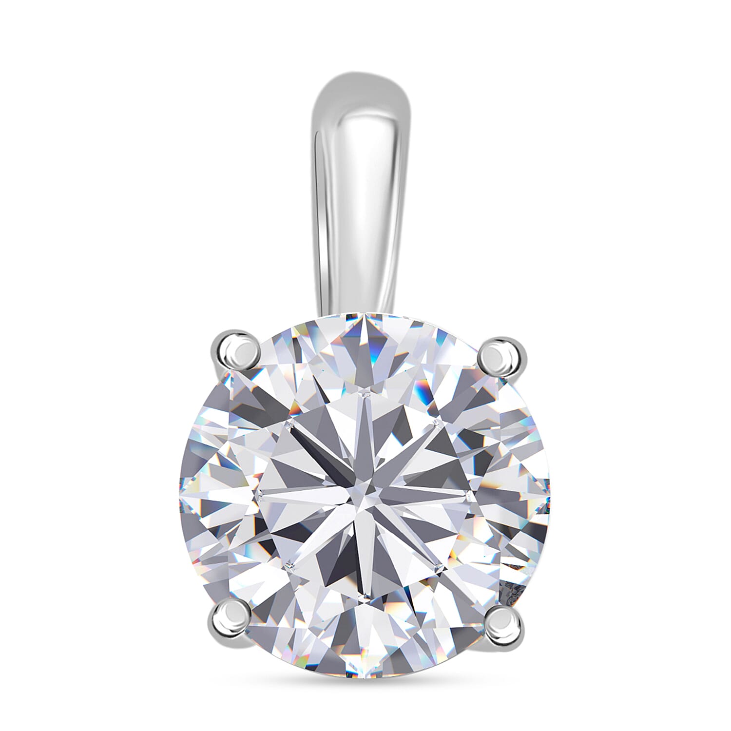 9K White Gold NGIC Certified Lab Grown Diamond (VVS1-E) Heart and Arrow Pendant 1.00 Ct.