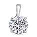 DOORBUSTER DEAL - 9K White Gold Certified Lab Grown Diamond (VVS-E) Heart and Arrow Pendant 1.00 Ct.