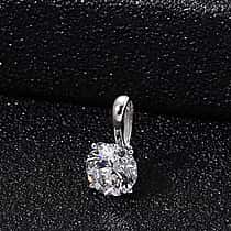 DOORBUSTER DEAL - 9K White Gold Certified Lab Grown Diamond (VVS-E) Heart and Arrow Pendant 1.00 Ct.