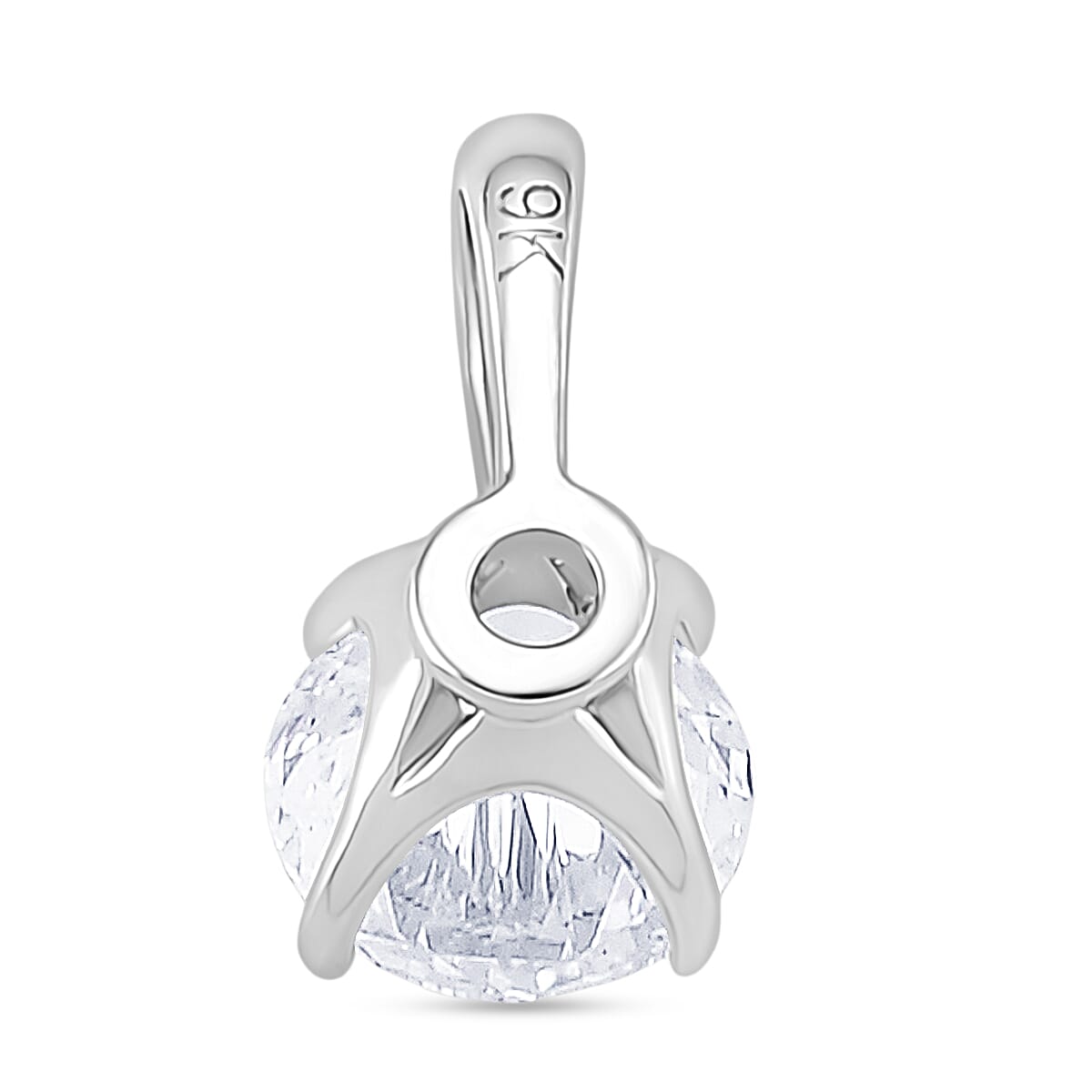 BLACK FRIDAY DOORBUSTER DEAL - 9K White Gold NGIC Certified Lab Grown Diamond (VVS1-E) Heart and Arrow Pendant 1.00 Ct.