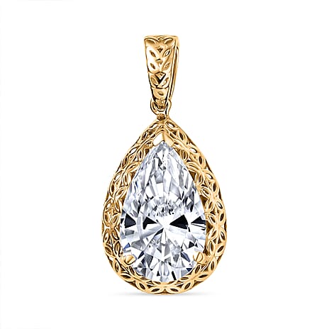 Luxuriant 14K Yellow Gold Lab Grown Diamond (VS-EF) Solitaire Pendant 2.06 Ct.
