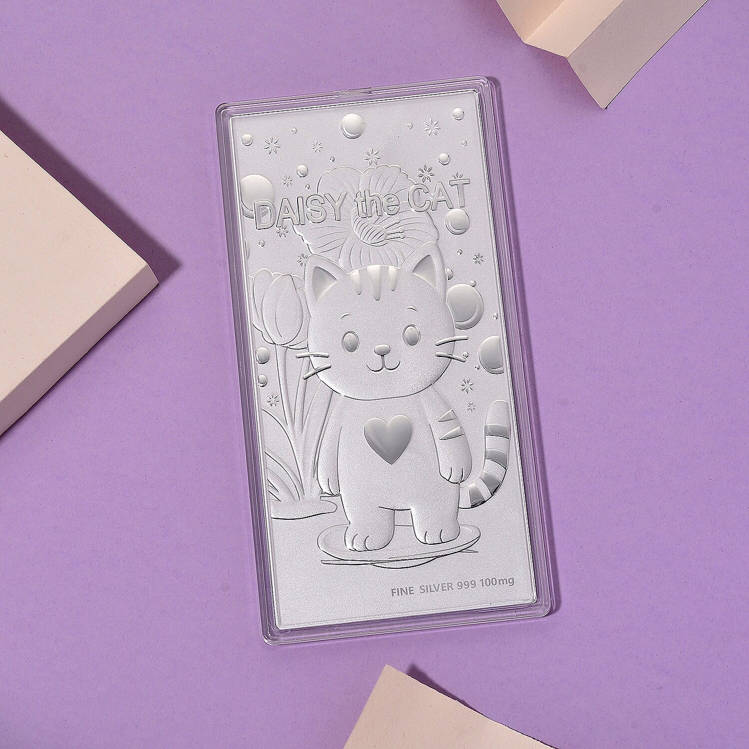 999 Pure Silver (99.9% Purity) Daisy the Cat Collectible