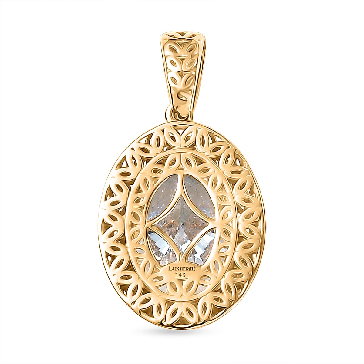 Luxuriant 14K Yellow Gold Lab Grown Diamond (VS-EF) Solitaire Pendant 2.04 Ct.