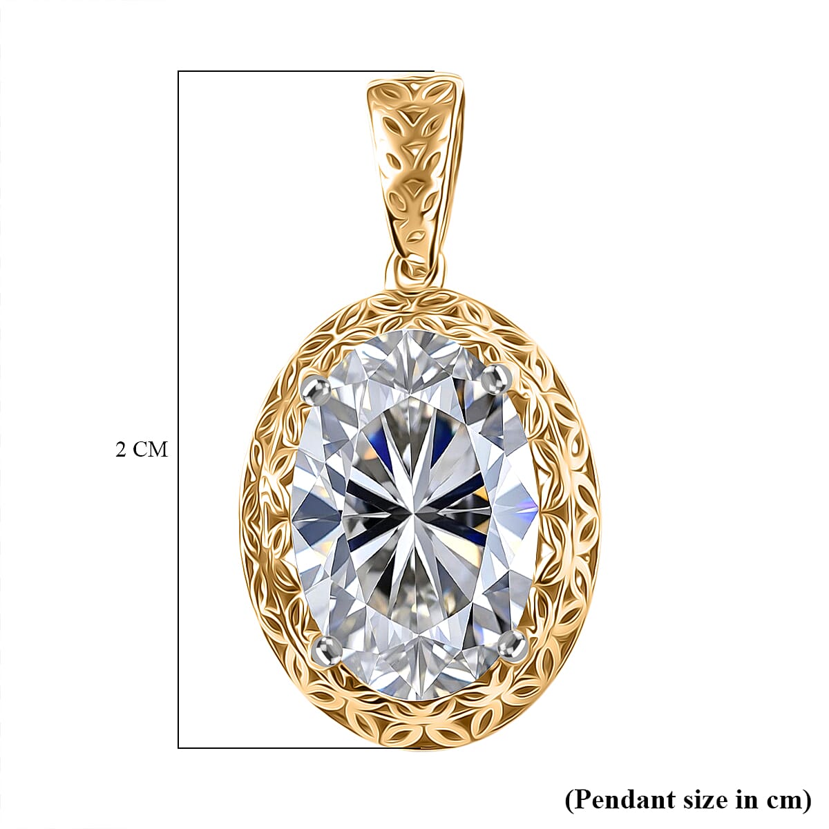 Luxuriant 14K Yellow Gold Lab Grown Diamond (VS-EF) Solitaire Pendant 2.04 Ct.