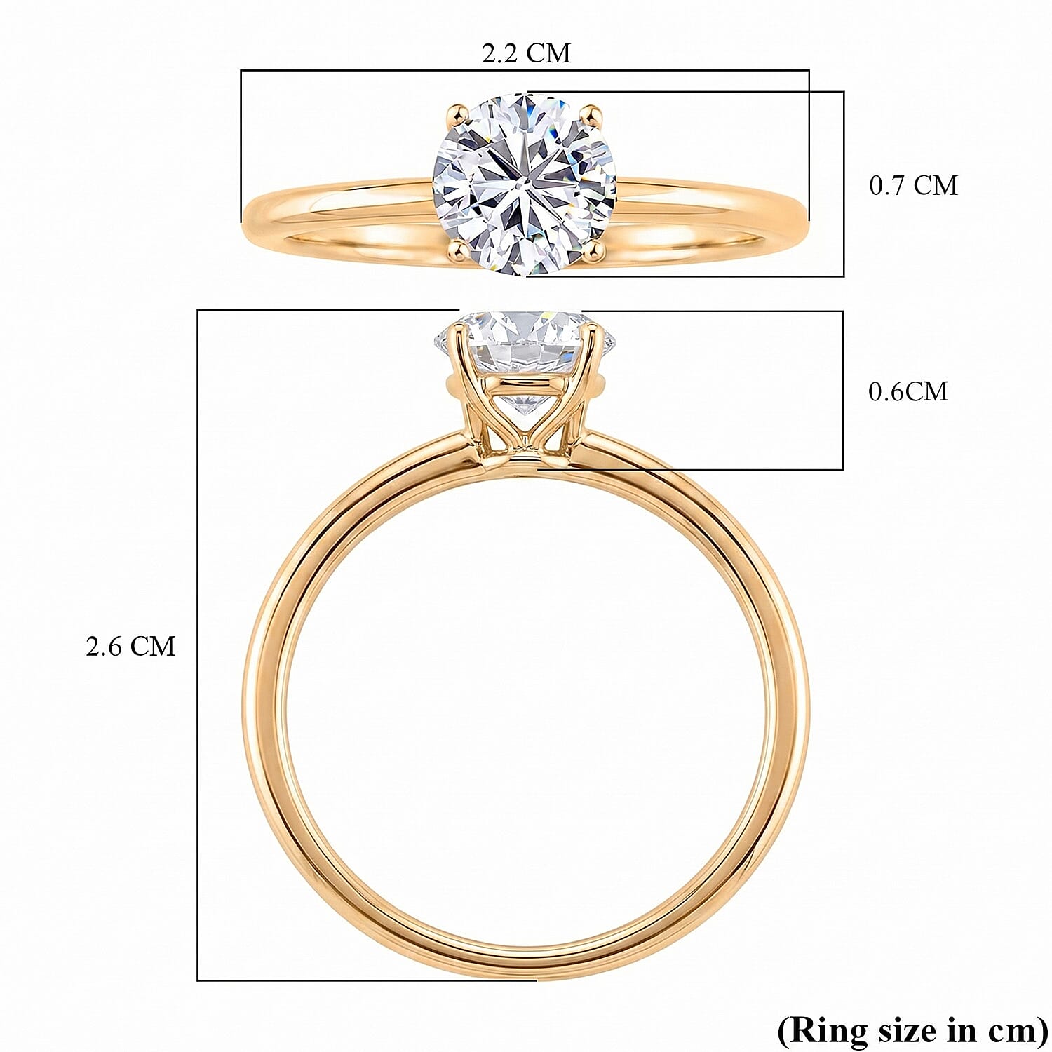 9K Yellow Gold NGIC Certified (VVSI-E) Lab Grown Diamond Heart and Arrow Cut Solitaire Ring 1.00 Ct.