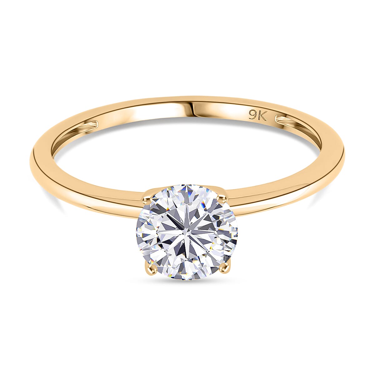 BLACK FRIDAY DOORBUSTER DEAL - 9K Yellow Gold NGIC Certified (VVSI-E) Lab Grown Diamond Solitaire Ring 1.00 Ct.