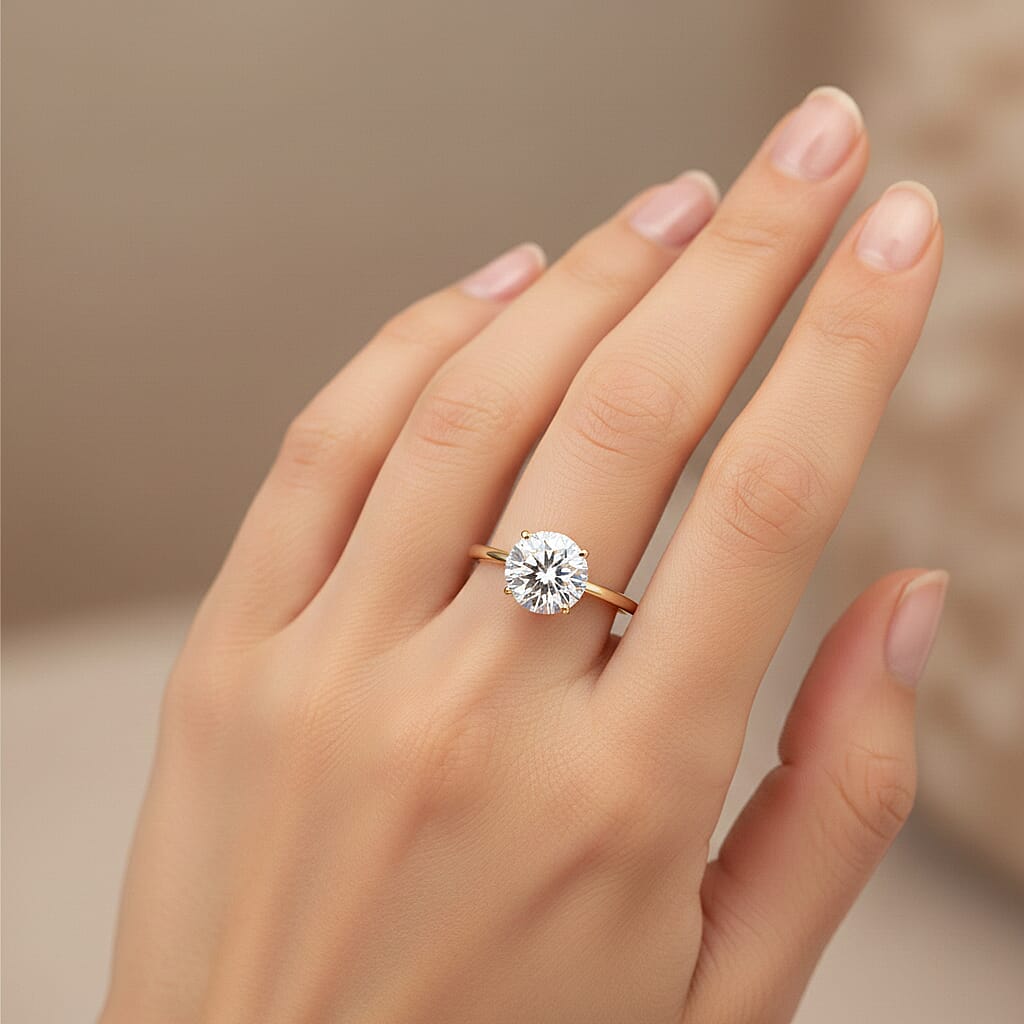 BLACK FRIDAY DOORBUSTER DEAL - 9K Yellow Gold NGIC Certified (VVSI-E) Lab Grown Diamond Solitaire Ring 1.00 Ct.