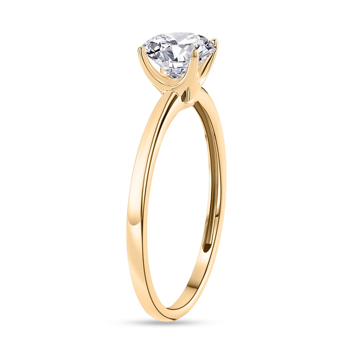 BLACK FRIDAY DOORBUSTER DEAL - 9K Yellow Gold NGIC Certified (VVSI-E) Lab Grown Diamond Solitaire Ring 1.00 Ct.