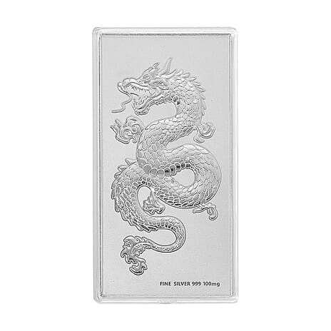 999 Pure Silver (99.9% Purity) Dragon Collectible