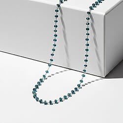 Luxoro 10K White Gold AAA Lagoon Tourmaline Necklace (Size - 20), Gold Wt.2.7 Gms  32.000  Ct.