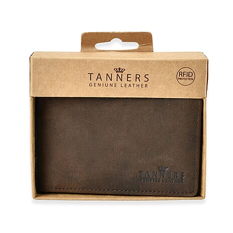 Tanners Genuine Hunter leather Gentlemans Wallet - Brown