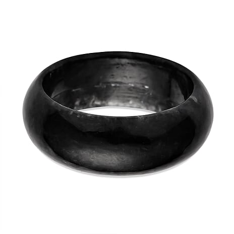 Black Jade Band Ring 25.00 Ct.