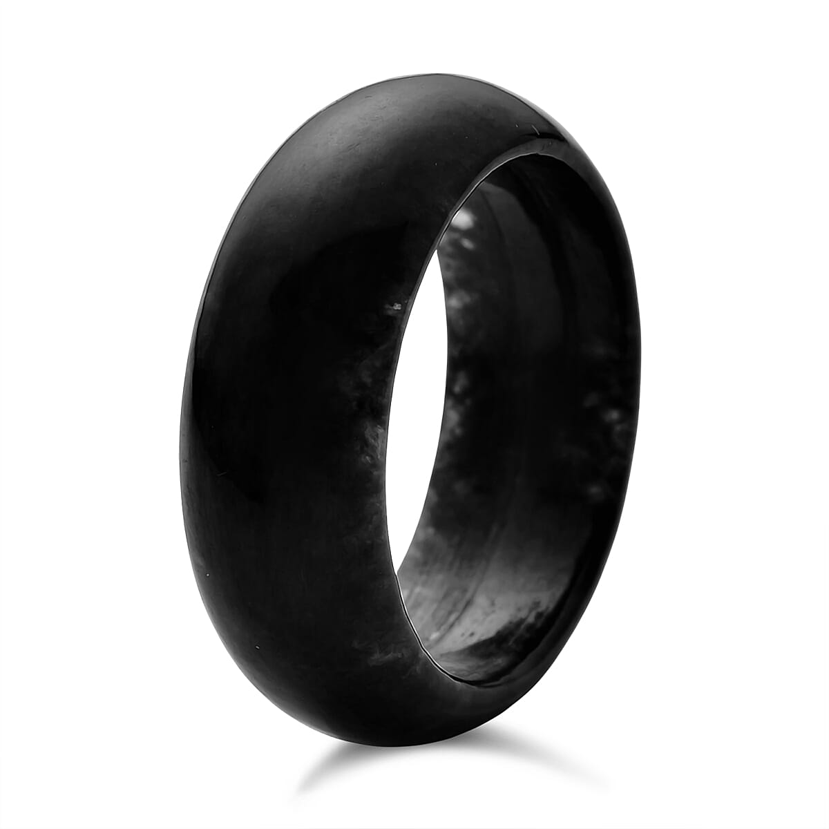 Black Jade Band Ring 25.00 Ct.