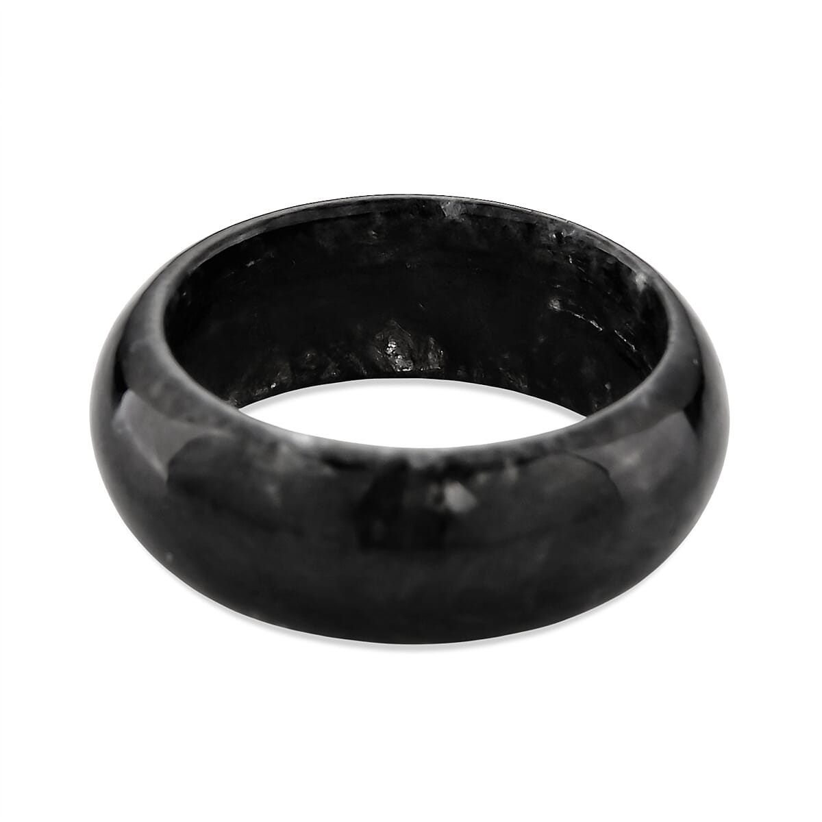 Black Jade Band Ring 25.00 Ct.
