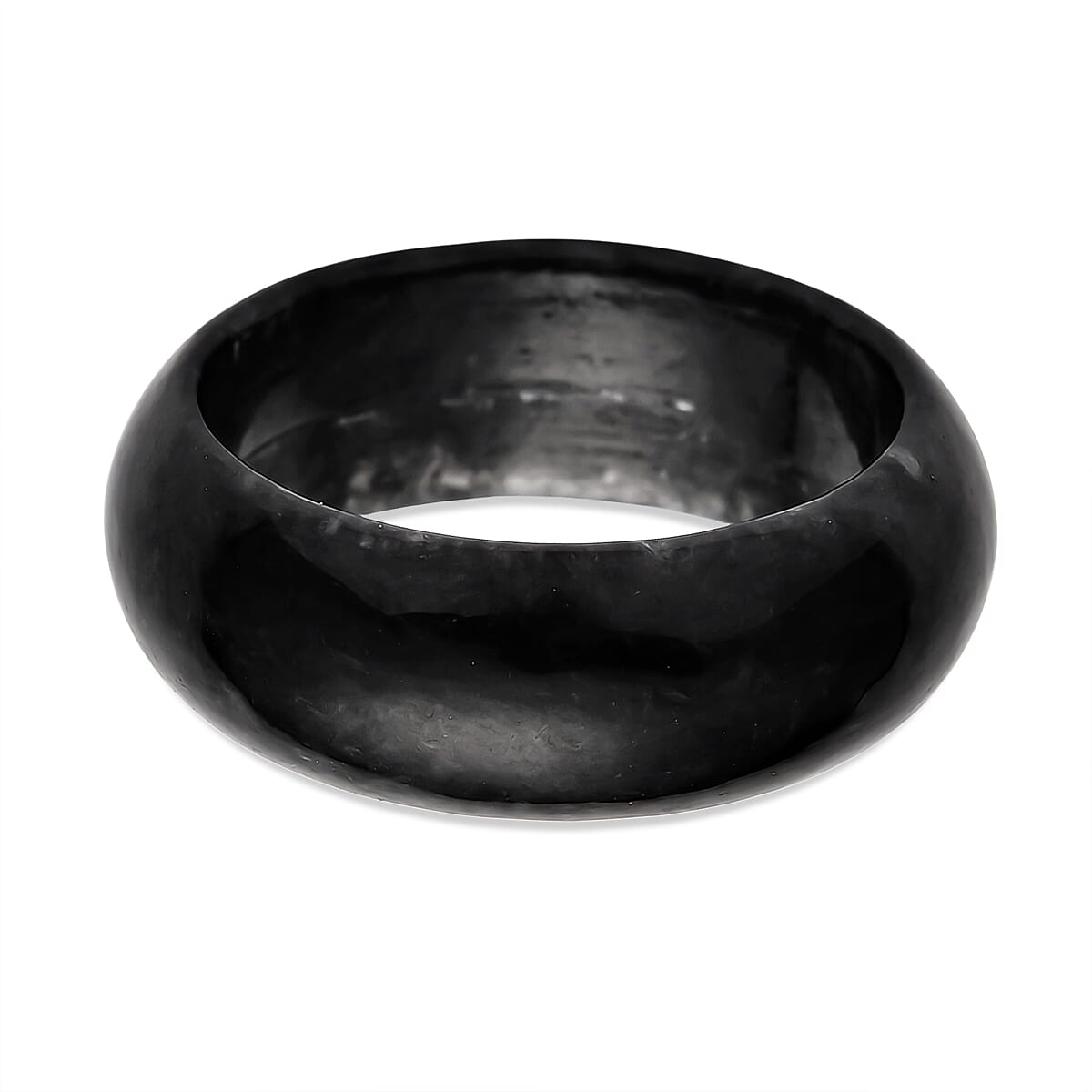 Black Jade Band Ring 25.00 Ct