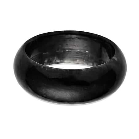 Black Jade Band Ring 25.00 Ct