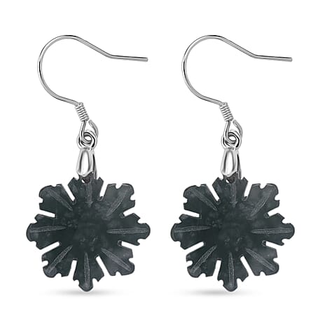 D'Joy Natural Jade Beads Earring in Rhodium OverlaySterling Silver  20.000  Ct.