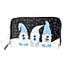 Christmas Gnome Embroidered Zip-Around Wallet - Blue