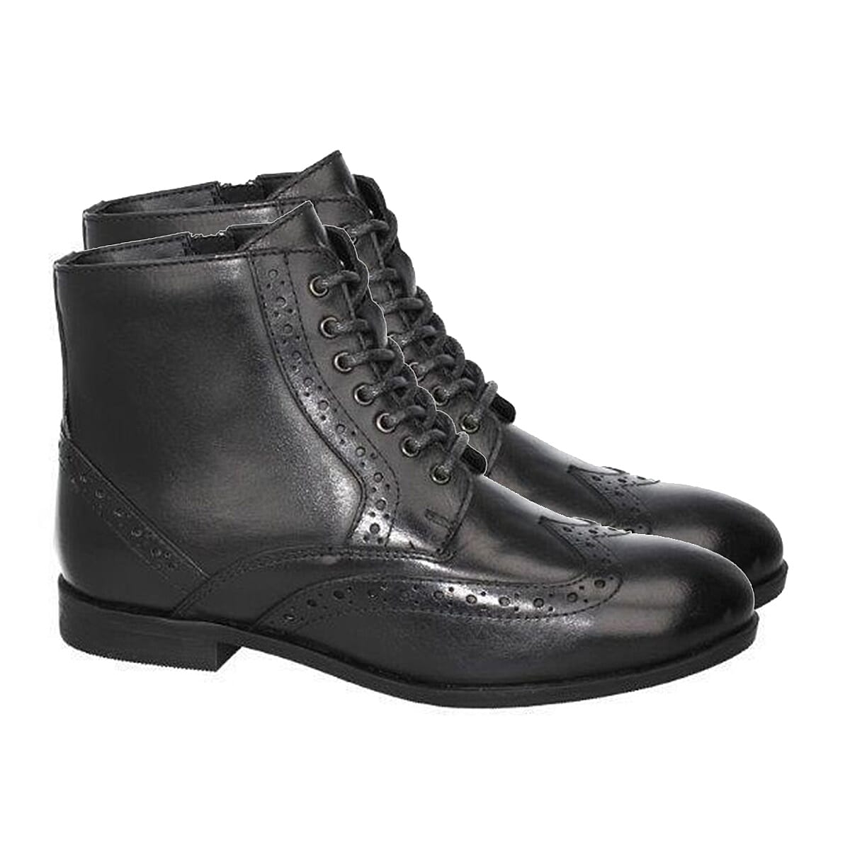 Leather Collection Formal Brogue Ankle Lace Shoe