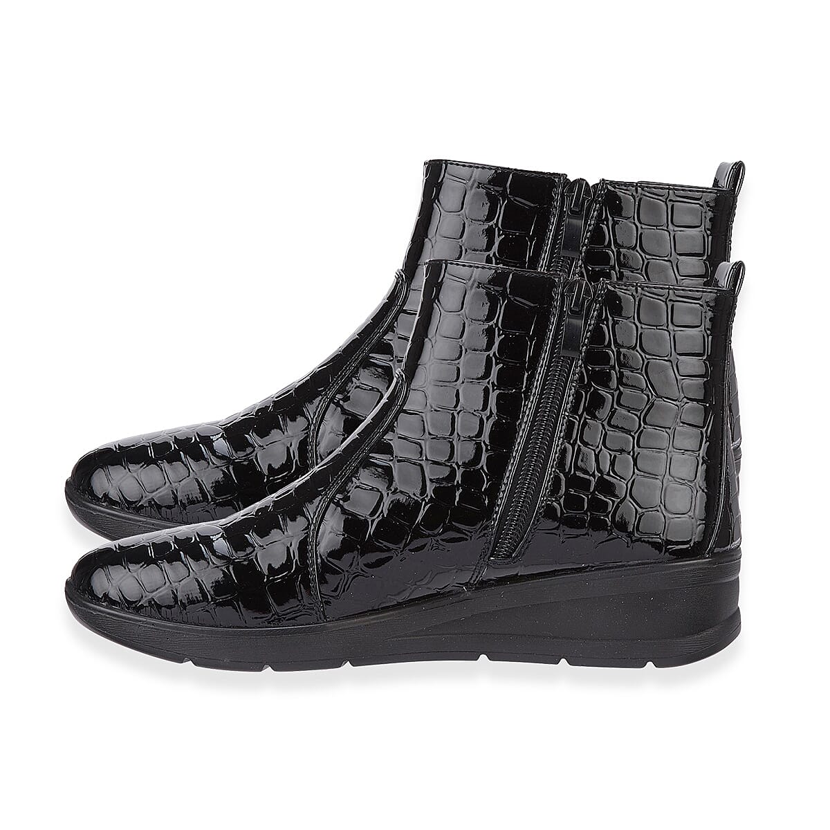 Shoertee-Comfort-Ladies-Shoe-Size-4-Black-Croc