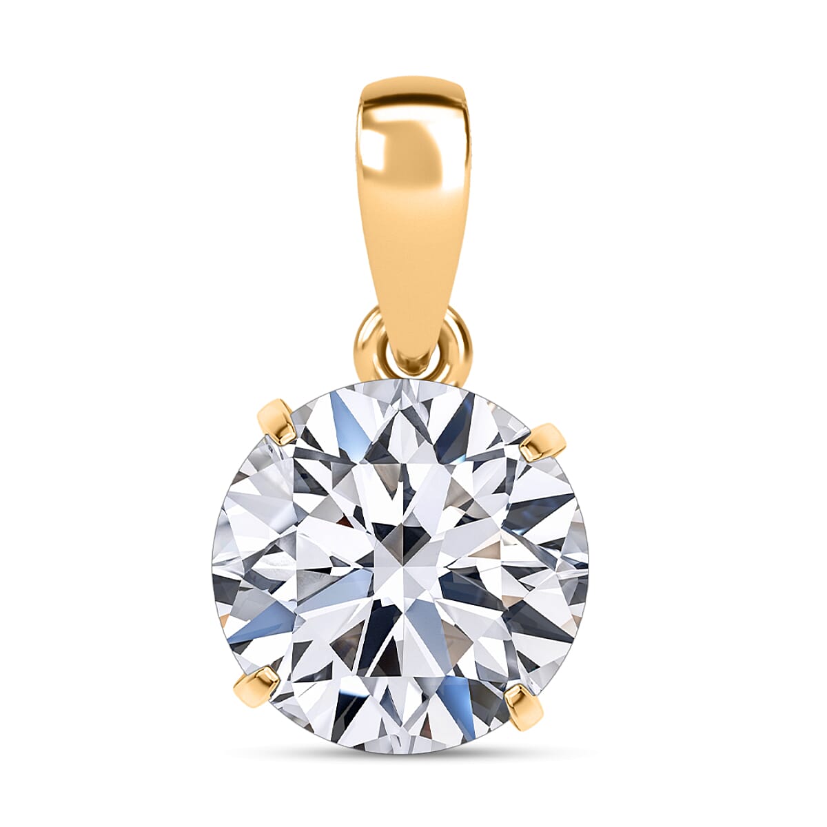 BLACK FRIDAY DEAL - 9K Yellow Gold SGL Certified Lab Grown Diamond (I1-GH) Pendant 2.03 Ct.