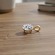 9K Yellow Gold SGL Certified Lab Grown Diamond (I1/GH) Pendant 2.00 Ct.