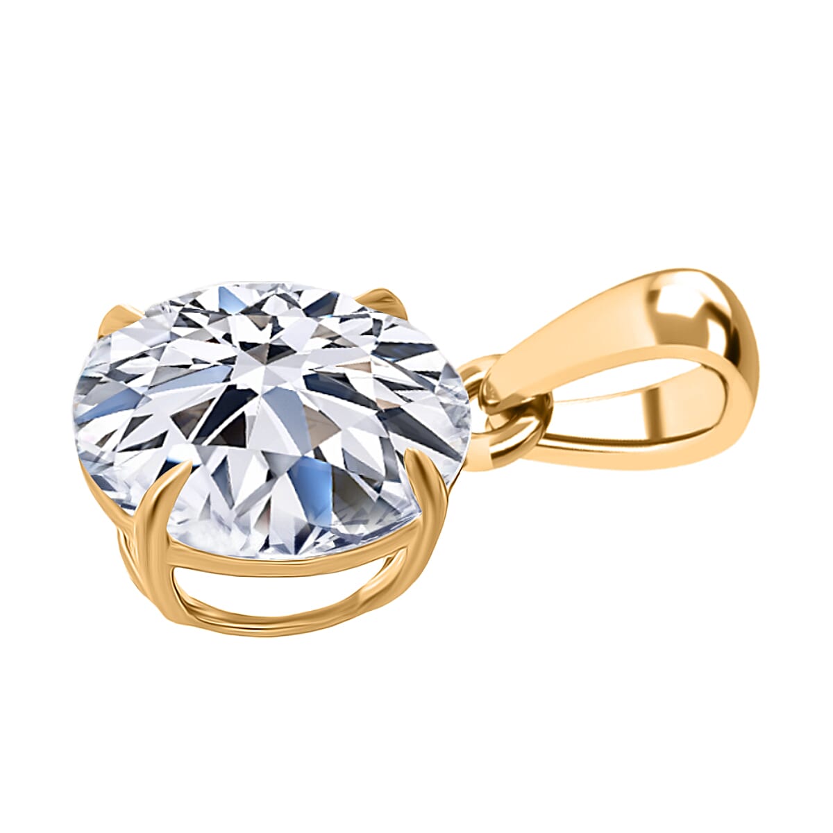BLACK FRIDAY DEAL - 9K Yellow Gold SGL Certified Lab Grown Diamond (I1-GH) Pendant 2.03 Ct.