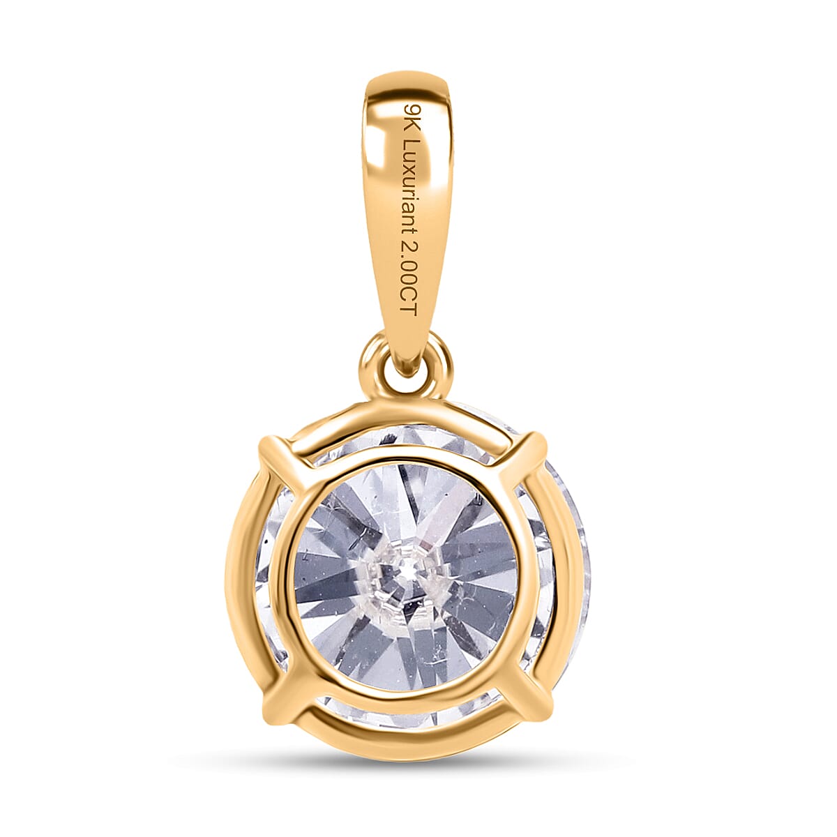 BLACK FRIDAY DEAL - 9K Yellow Gold SGL Certified Lab Grown Diamond (I1-GH) Pendant 2.03 Ct.