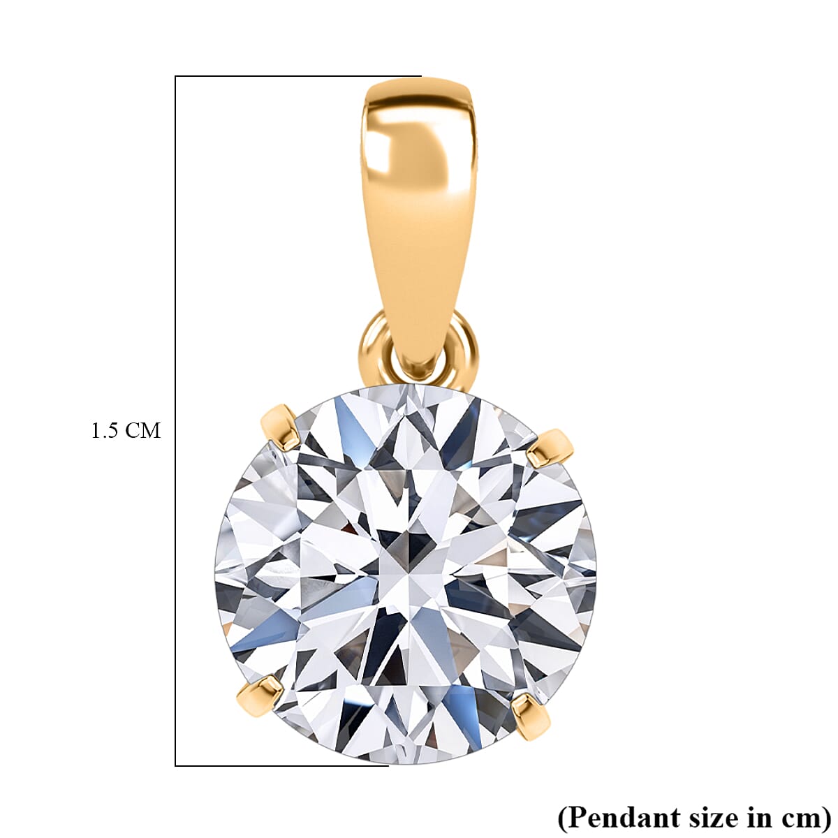 BLACK FRIDAY DEAL - 9K Yellow Gold SGL Certified Lab Grown Diamond (I1-GH) Pendant 2.03 Ct.