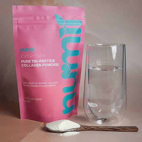 Brand New Launch - Nu-Mii EveryDay Pure Tri-Peptide Collagen Powder with 500 Dalton Molecular Weight - 100% Grass Fed Bovine Collagen - 100gm