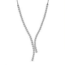 Luxuriant Lab Grown Diamond Line Necklace (Size - 20) in Rhodium OverlaySterling Silver, Silver Wt.8 Gms  1.998  Ct.