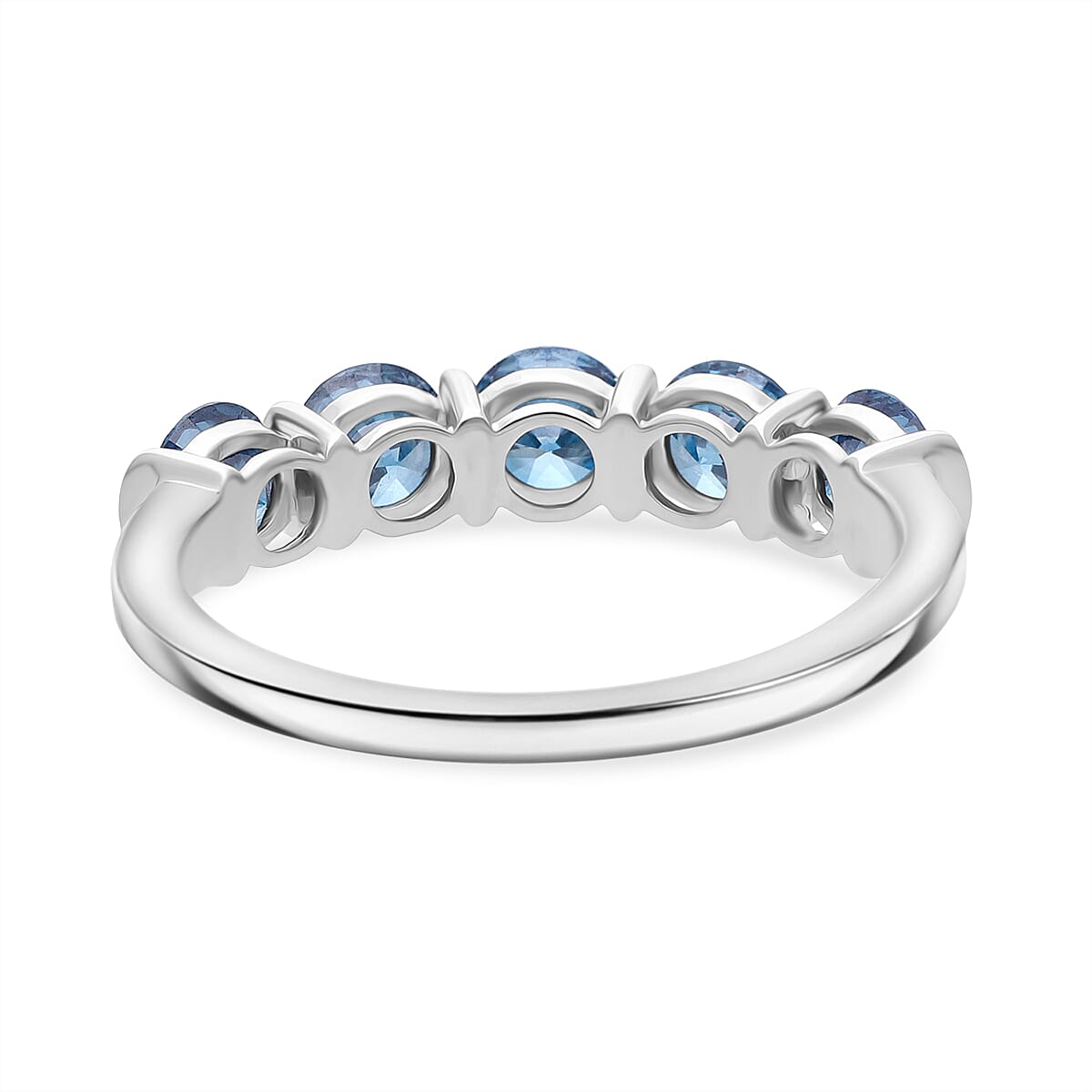 Luxuriant Lab Grown Blue Diamond Ring in Rhodium OverlaySterling Silver  2.000  Ct.