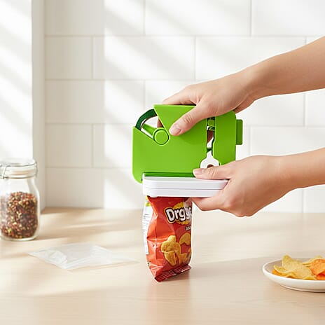 LIVMORE Bag Sealer - Keep Food Fresher - Seal Bags and Packets (20.5cm) - Green