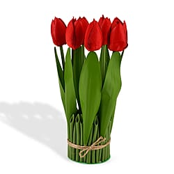 Calla Lilies  Faux Flower Bundle (30cm) - Pink & Green