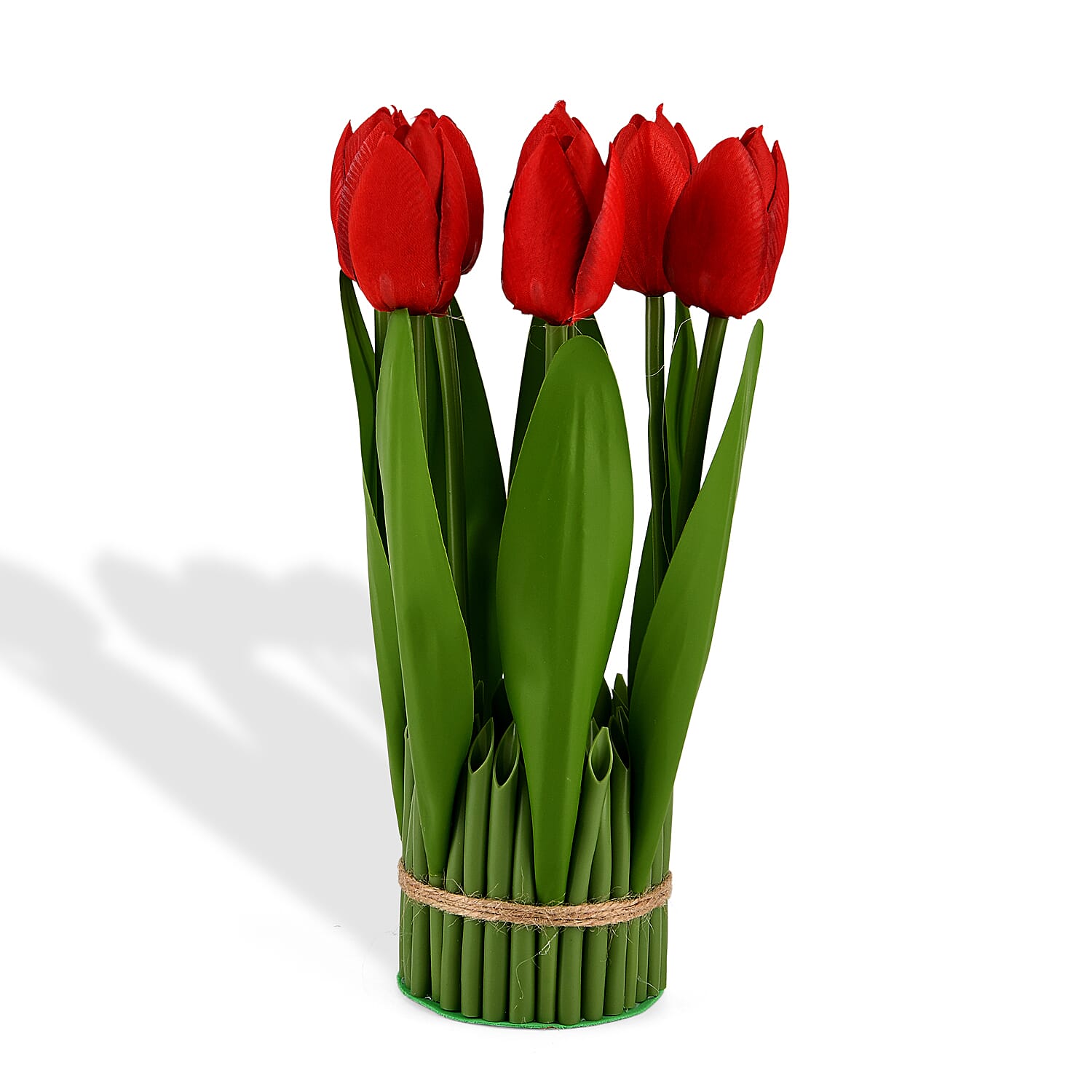 Red Tulip  Faux Flower Bundle - 22cm