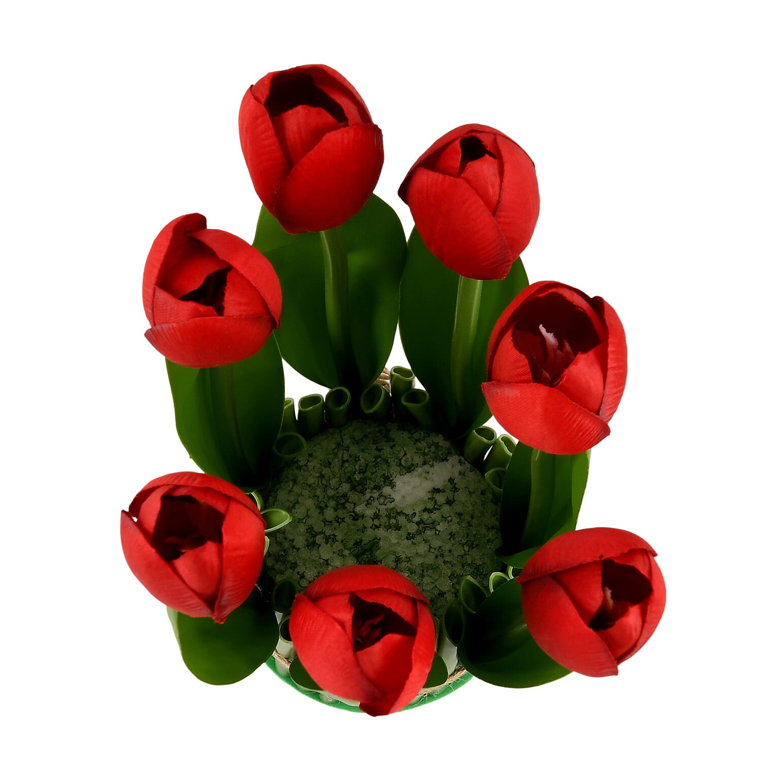 Red Tulip  Faux Flower Bundle - 22cm