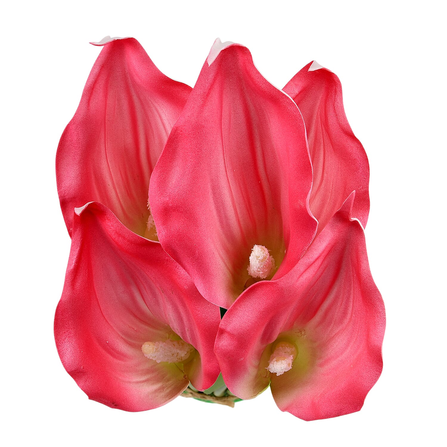 Calla Lilies  Faux Flower Bundle (30cm) - Pink & Green