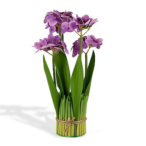 Hydrangeas  Faux Flower Bundle (30cm) - Purple & Green