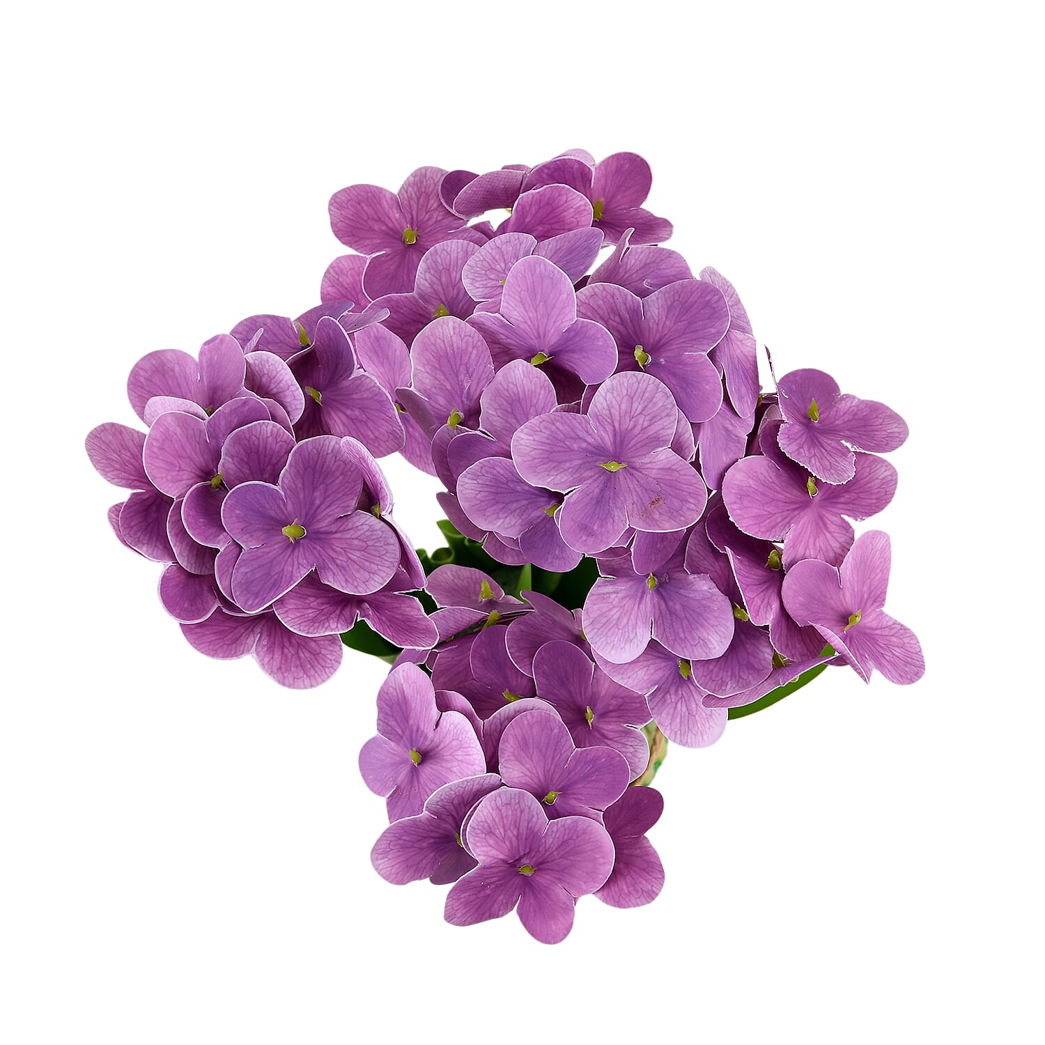 Hydrangeas  Faux Flower Bundle (30cm) - Purple & Green