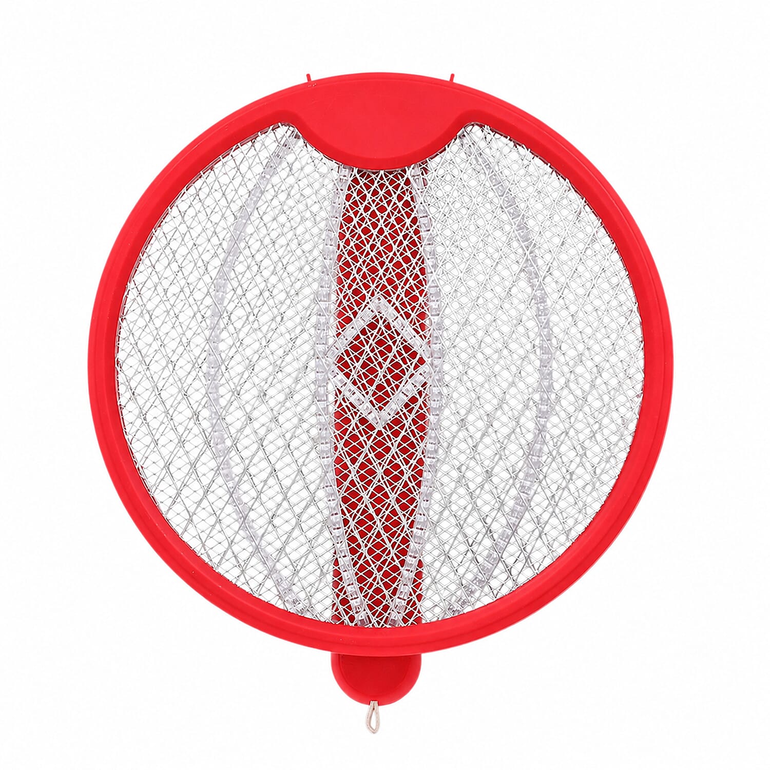 3-in-1 Folding Electric Mosquito Swatter - USB Rechargeable 500mAh, 2-3 Hour Battery (45 X 23 CM) - Red