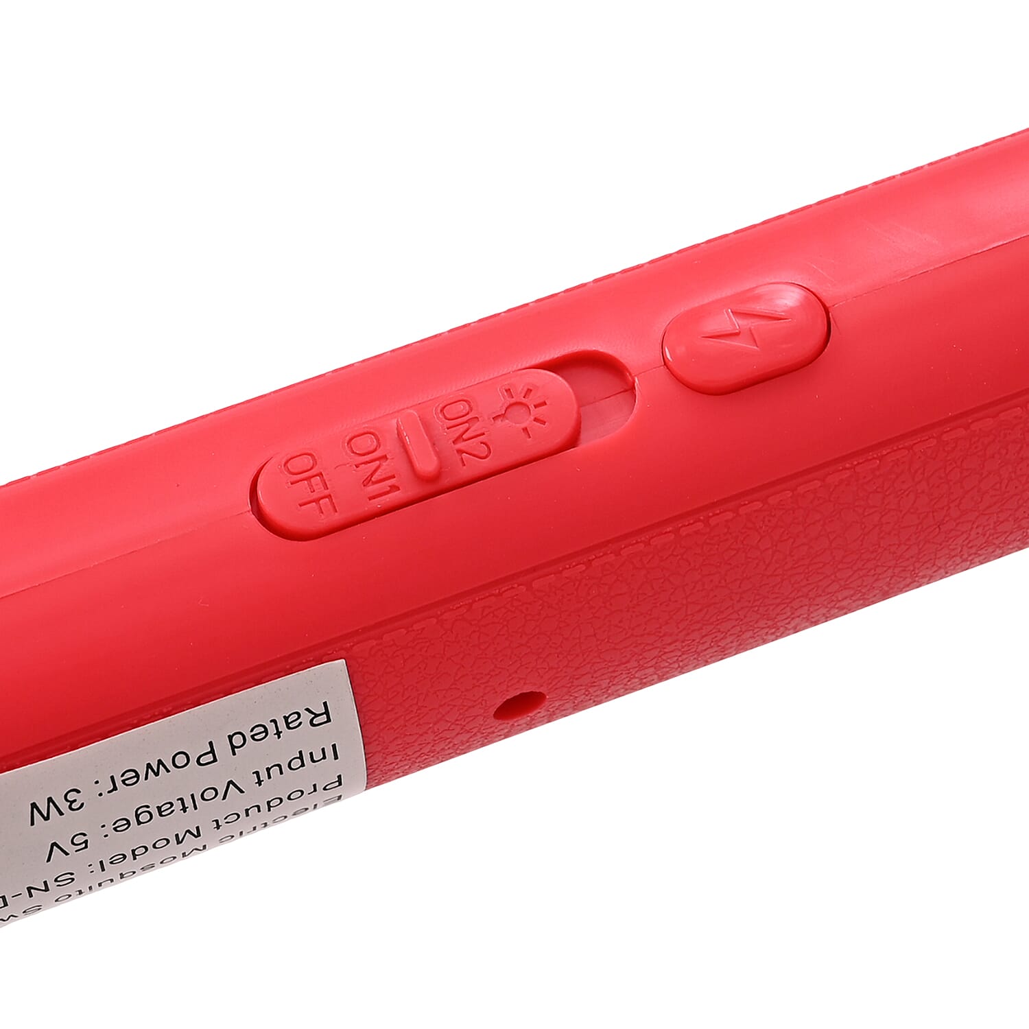 3-in-1 Folding Electric Mosquito Swatter - USB Rechargeable 500mAh, 2-3 Hour Battery (45 X 23 CM) - Red