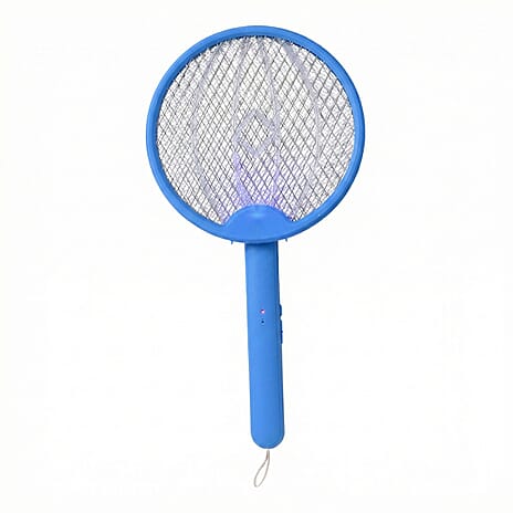 3-in-1 Folding Electric Mosquito Swatter - USB Rechargeable 500mAh, 2-3 Hour Battery (45 X 23 CM) - Blue