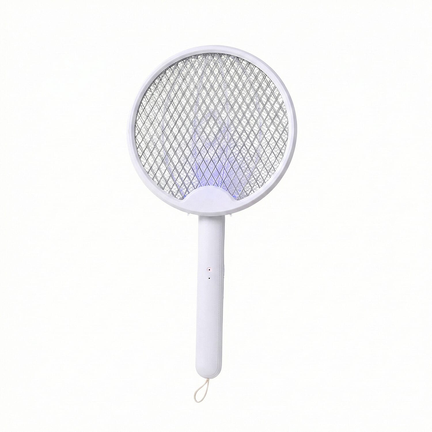 3-in-1 Folding Electric Mosquito Swatter - USB Rechargeable 500mAh, 2-3 Hour Battery (45 X 23 CM) - White